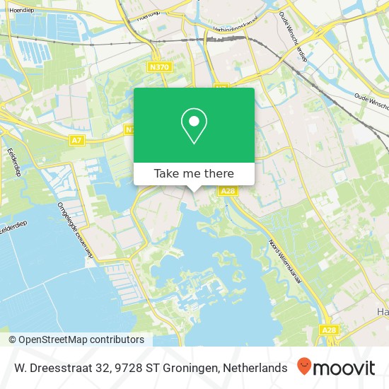 W. Dreesstraat 32, 9728 ST Groningen map