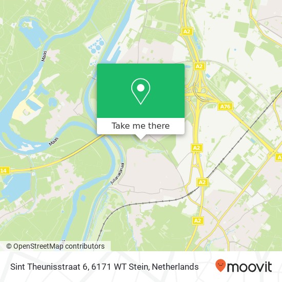 Sint Theunisstraat 6, 6171 WT Stein map