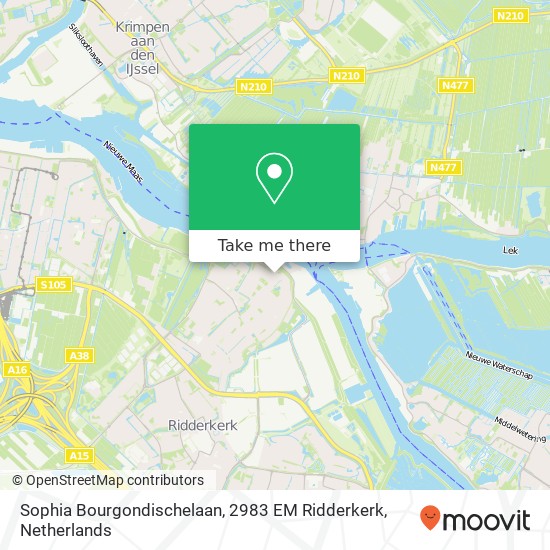 Sophia Bourgondischelaan, 2983 EM Ridderkerk map