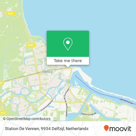 Station De Vennen, 9934 Delfzijl Karte