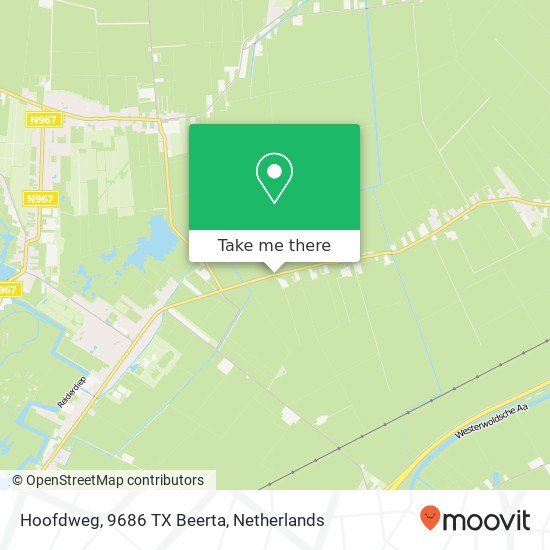 Hoofdweg, 9686 TX Beerta map