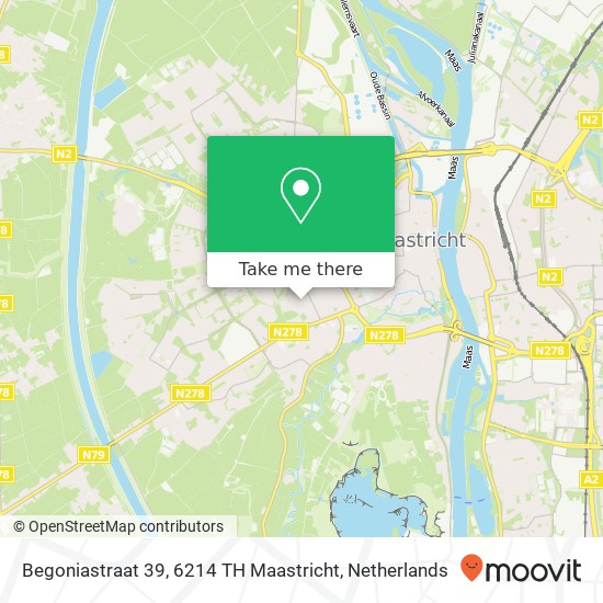 Begoniastraat 39, 6214 TH Maastricht Karte