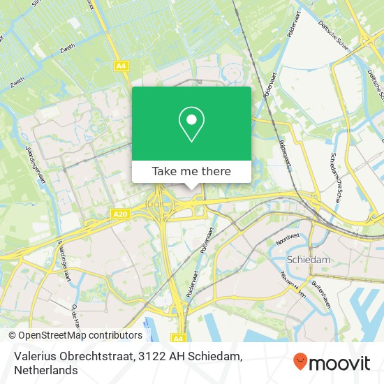 Valerius Obrechtstraat, 3122 AH Schiedam map