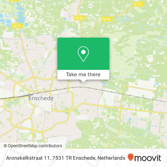 Aronskelkstraat 11, 7531 TR Enschede Karte