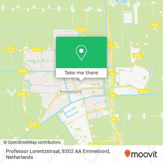 Professor Lorentzstraat, 8302 AA Emmeloord Karte