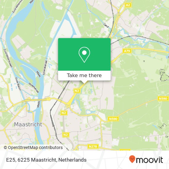 E25, 6225 Maastricht map