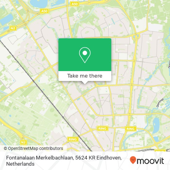 Fontanalaan Merkelbachlaan, 5624 KR Eindhoven map