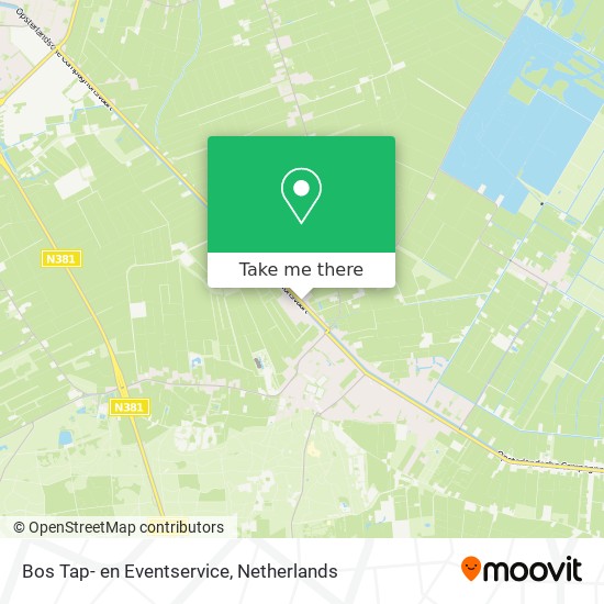 Bos Tap- en Eventservice map