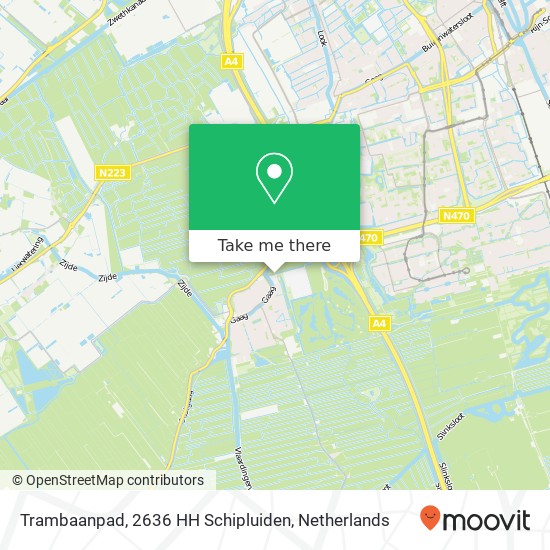 Trambaanpad, 2636 HH Schipluiden map