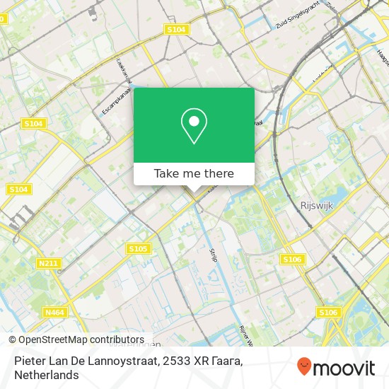 Pieter Lan De Lannoystraat, 2533 XR Гаага map