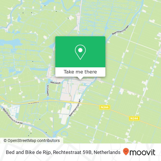 Bed and Bike de Rijp, Rechtestraat 59B map