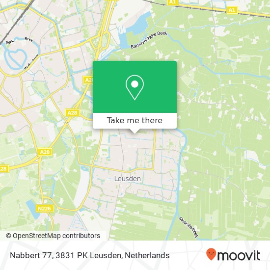 Nabbert 77, 3831 PK Leusden map