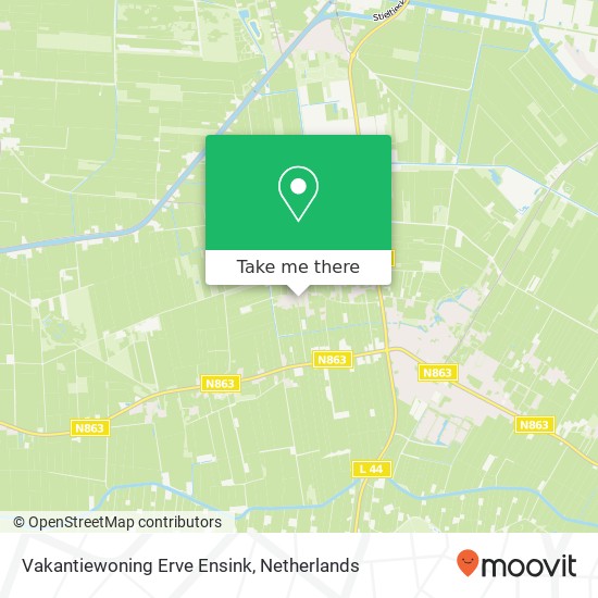 Vakantiewoning Erve Ensink map