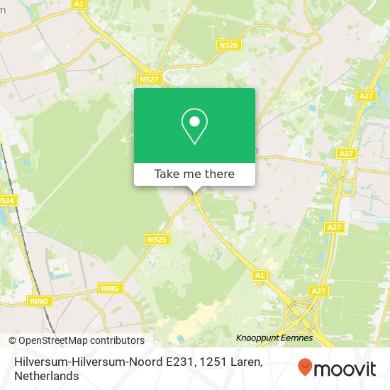 Hilversum-Hilversum-Noord E231, 1251 Laren map
