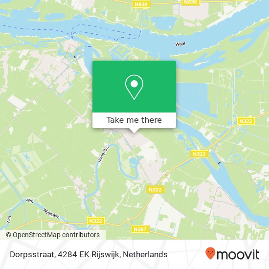 Dorpsstraat, 4284 EK Rijswijk map