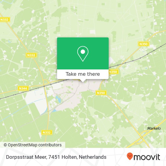 Dorpsstraat Meer, 7451 Holten Karte