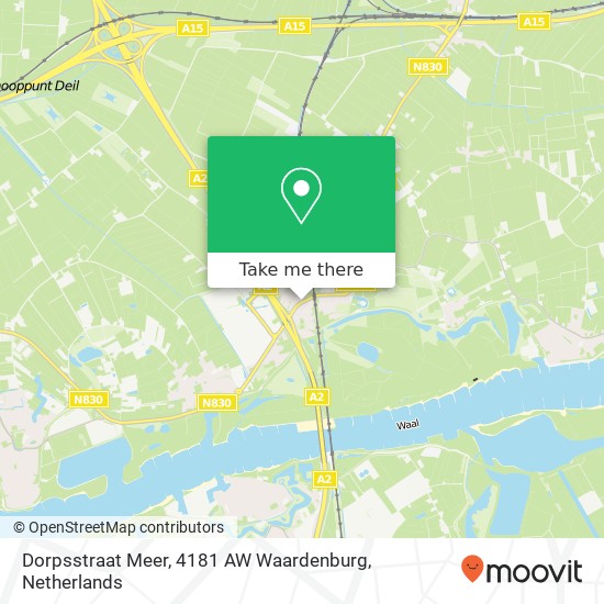 Dorpsstraat Meer, 4181 AW Waardenburg map