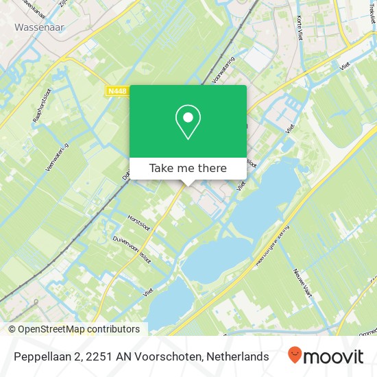 Peppellaan 2, 2251 AN Voorschoten Karte