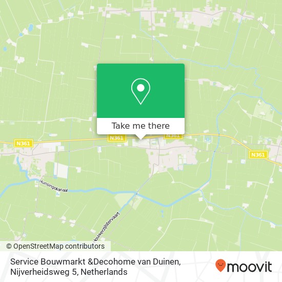 Service Bouwmarkt &Decohome van Duinen, Nijverheidsweg 5 map