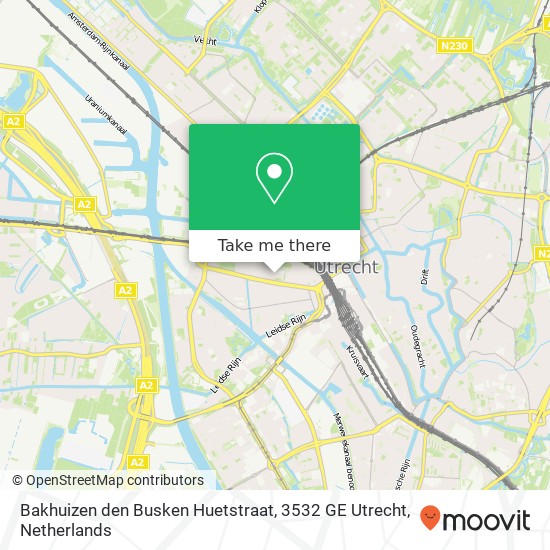 Bakhuizen den Busken Huetstraat, 3532 GE Utrecht map