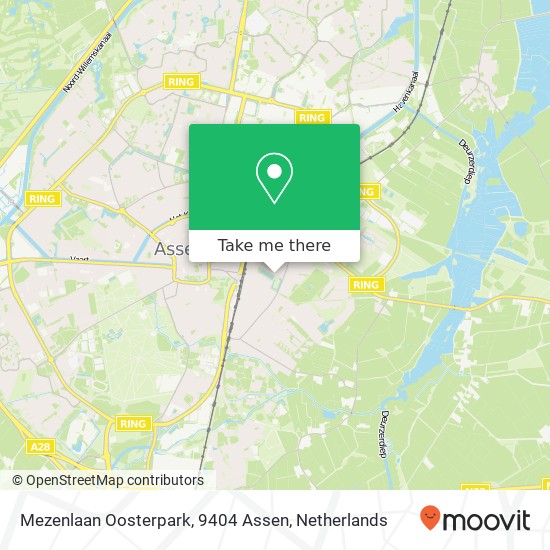 Mezenlaan Oosterpark, 9404 Assen map