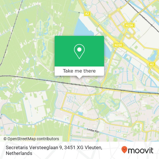 Secretaris Versteeglaan 9, 3451 XG Vleuten Karte