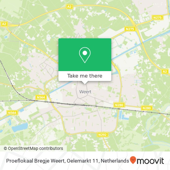 Proeflokaal Bregje Weert, Oelemarkt 11 map