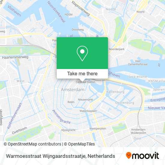 Warmoesstraat Wijngaardsstraatje map