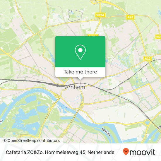 Cafetaria ZO&Zo, Hommelseweg 45 map