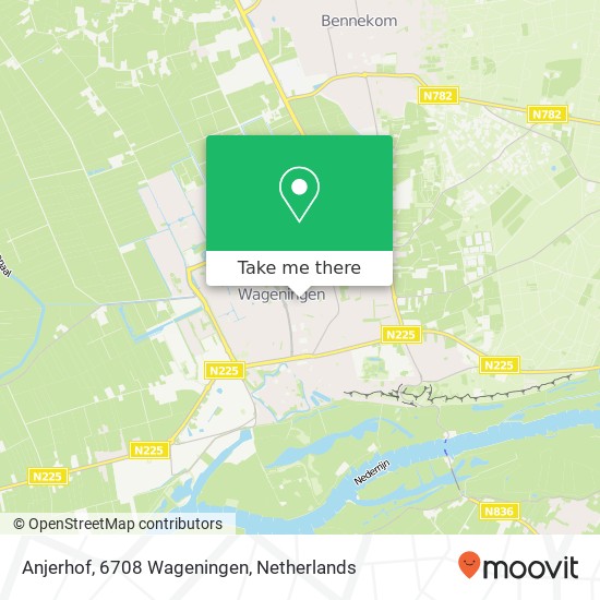 Anjerhof, 6708 Wageningen Karte