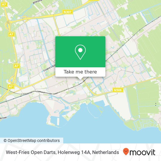 West-Fries Open Darts, Holenweg 14A map