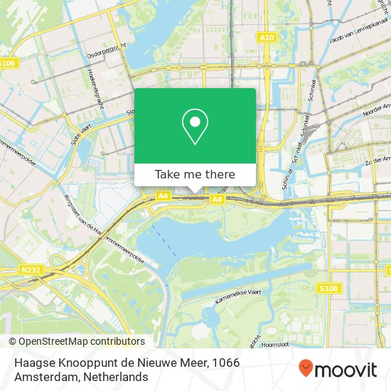 Haagse Knooppunt de Nieuwe Meer, 1066 Amsterdam map