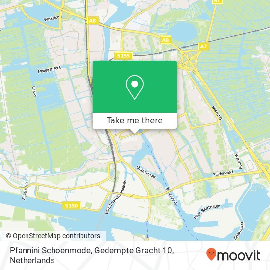 Pfannini Schoenmode, Gedempte Gracht 10 map