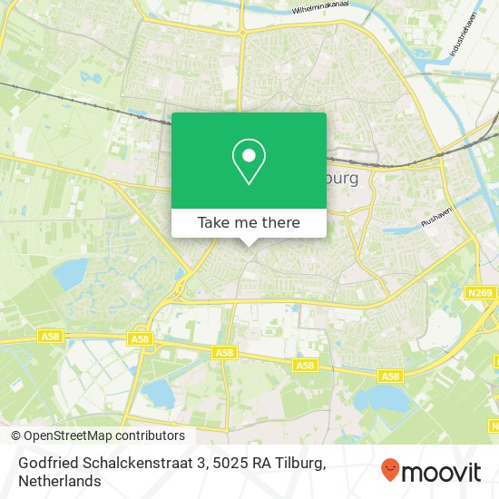 Godfried Schalckenstraat 3, 5025 RA Tilburg Karte