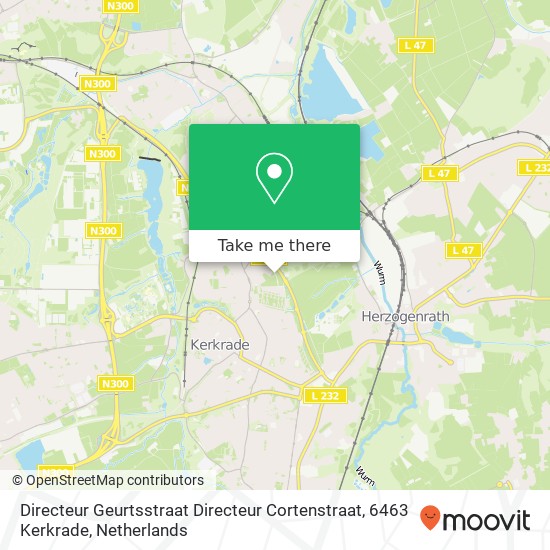 Directeur Geurtsstraat Directeur Cortenstraat, 6463 Kerkrade Karte