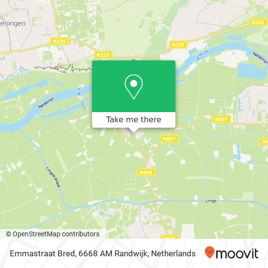 Emmastraat Bred, 6668 AM Randwijk map
