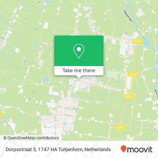 Dorpsstraat 5, 1747 HA Tuitjenhorn Karte