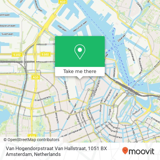 Van Hogendorpstraat Van Hallstraat, 1051 BX Amsterdam map