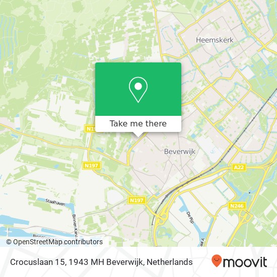 Crocuslaan 15, 1943 MH Beverwijk map