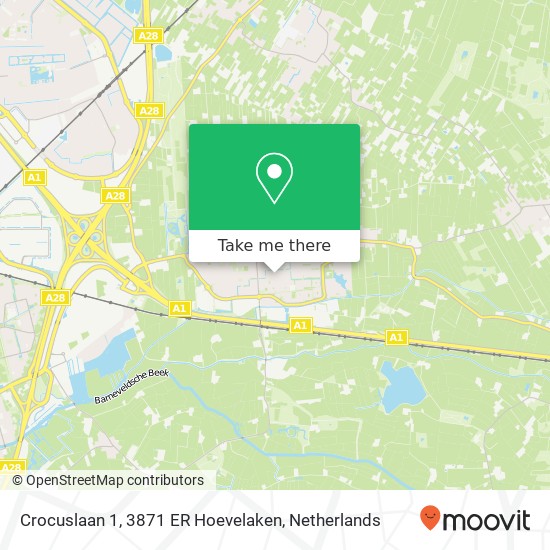 Crocuslaan 1, 3871 ER Hoevelaken map