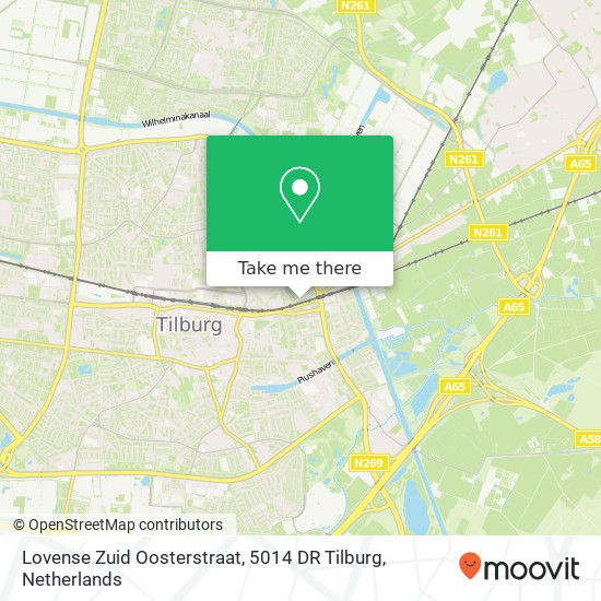 Lovense Zuid Oosterstraat, 5014 DR Tilburg map