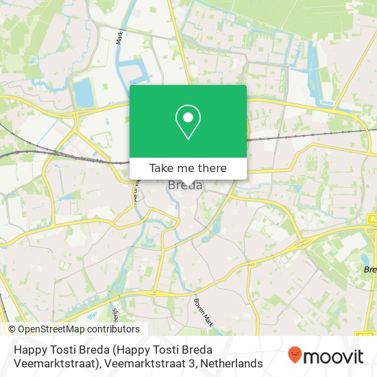 Happy Tosti Breda (Happy Tosti Breda Veemarktstraat), Veemarktstraat 3 map