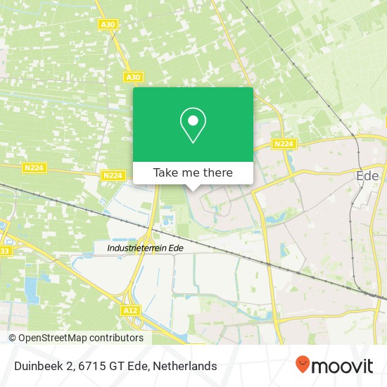 Duinbeek 2, 6715 GT Ede map