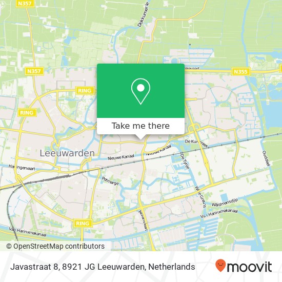 Javastraat 8, 8921 JG Leeuwarden Karte