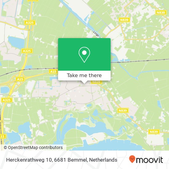 Herckenrathweg 10, 6681 Bemmel Karte