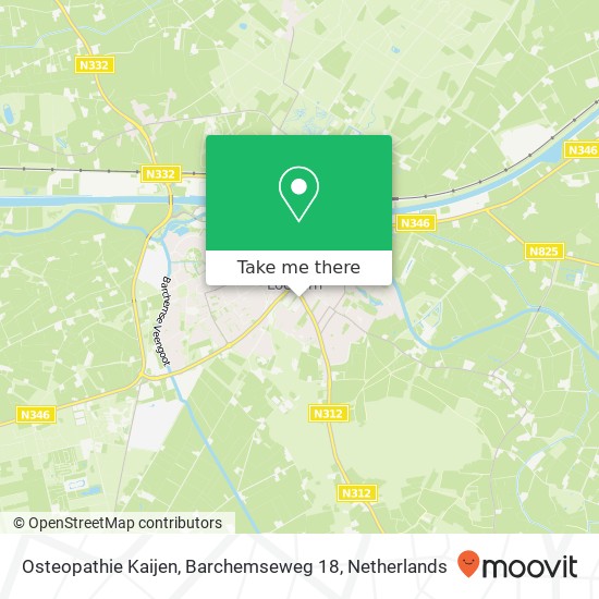 Osteopathie Kaijen, Barchemseweg 18 map