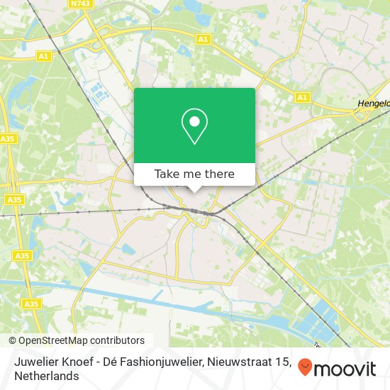 Juwelier Knoef - Dé Fashionjuwelier, Nieuwstraat 15 Karte