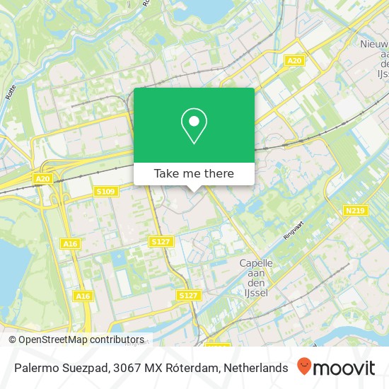 Palermo Suezpad, 3067 MX Róterdam map