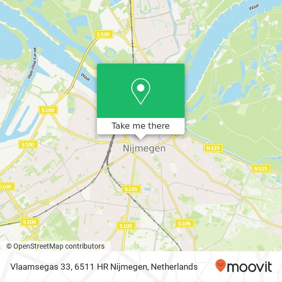 Vlaamsegas 33, 6511 HR Nijmegen Karte