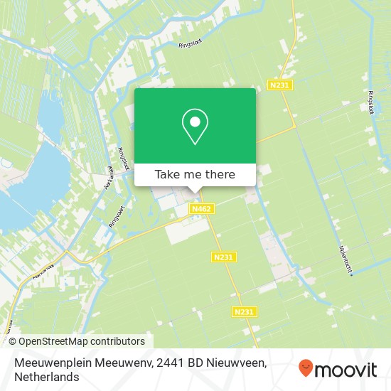Meeuwenplein Meeuwenv, 2441 BD Nieuwveen map